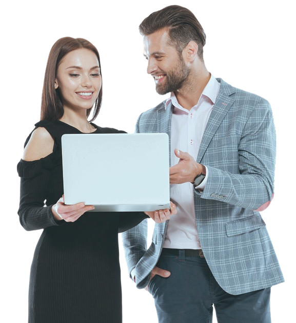 Happy business professionals